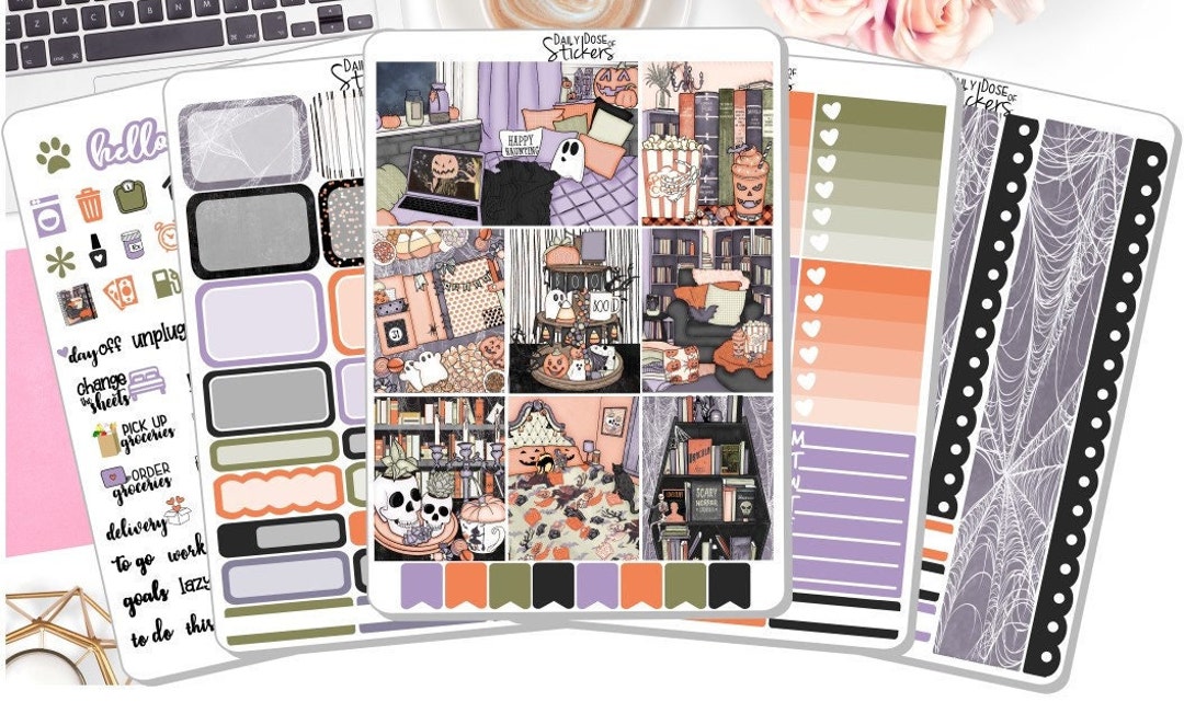 NEW! - Weekly Sticker Kit - Lazy Halloween - Halloween Stickers - Fall ...