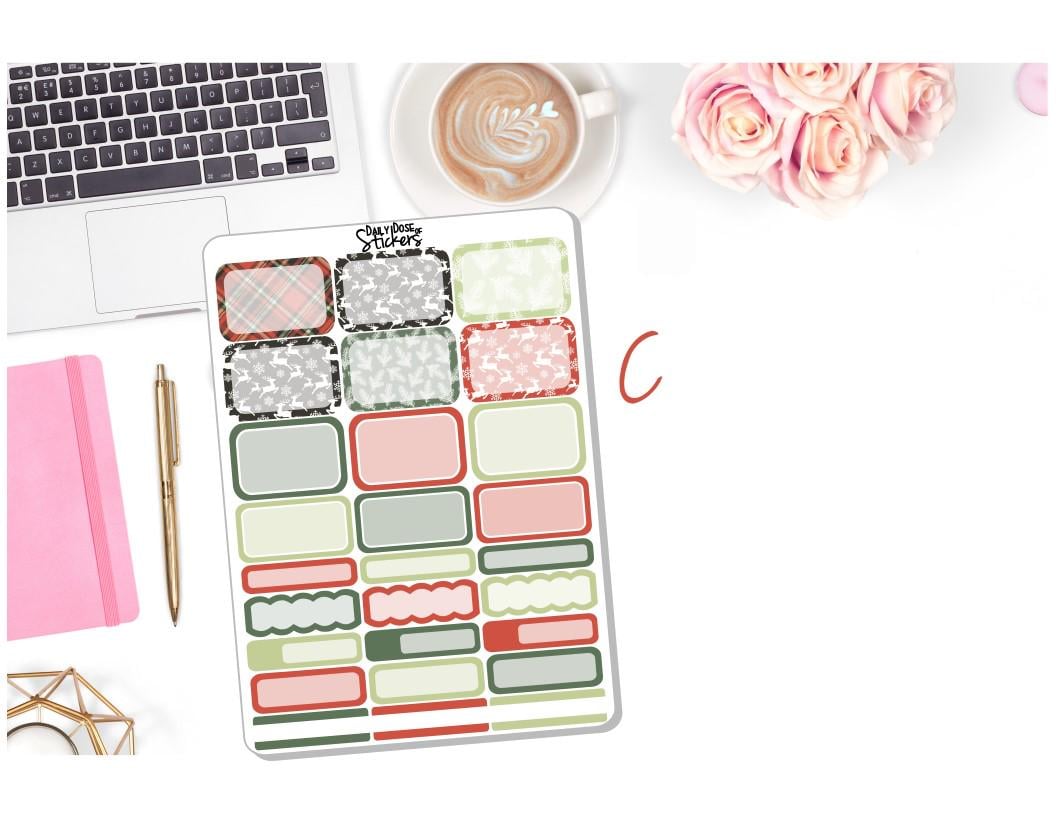 NEW! Planner Stickers - Christmas Weekly Sticker Kit - Tis the Season ...