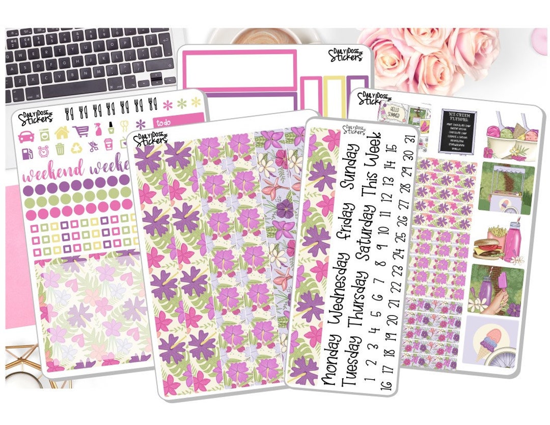 NEW 7x9 2021-2022 Daily Duo Weekly Kit Sun-believable Planner Stickers ...