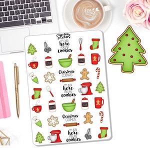 NEW! Christmas Clipart Stickers - Christmas Baking - Christmas Cookies - Planner Stickers DD-00461D