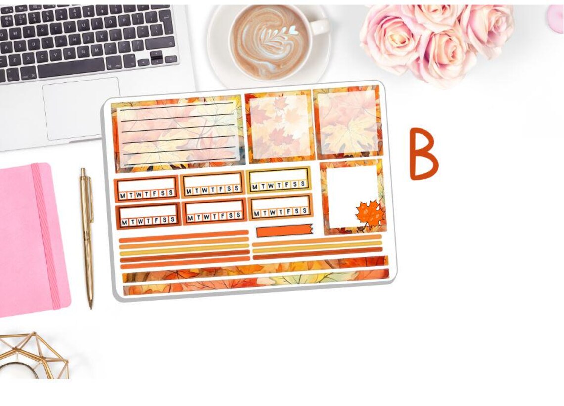 NEW! Dashboard Planner - Falling Leaves - Fall - Weekly Sticker Kit ...