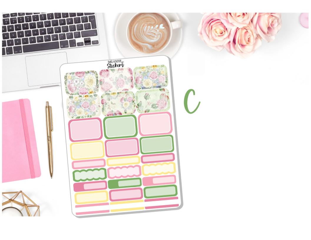 NEW! Planner Stickers - Floral Sticker Kit - Live Life in Full Bloom ...