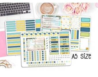 NEW! A5 Dashboard Planner - Island Breeze - Weekly Sticker Kit - Planner Stickers - DB-A5-110