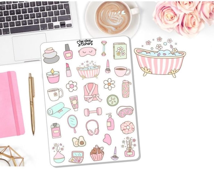 NEW! Self Care Clipart Set - Trendy - Spa - Self Love - Wellness ...