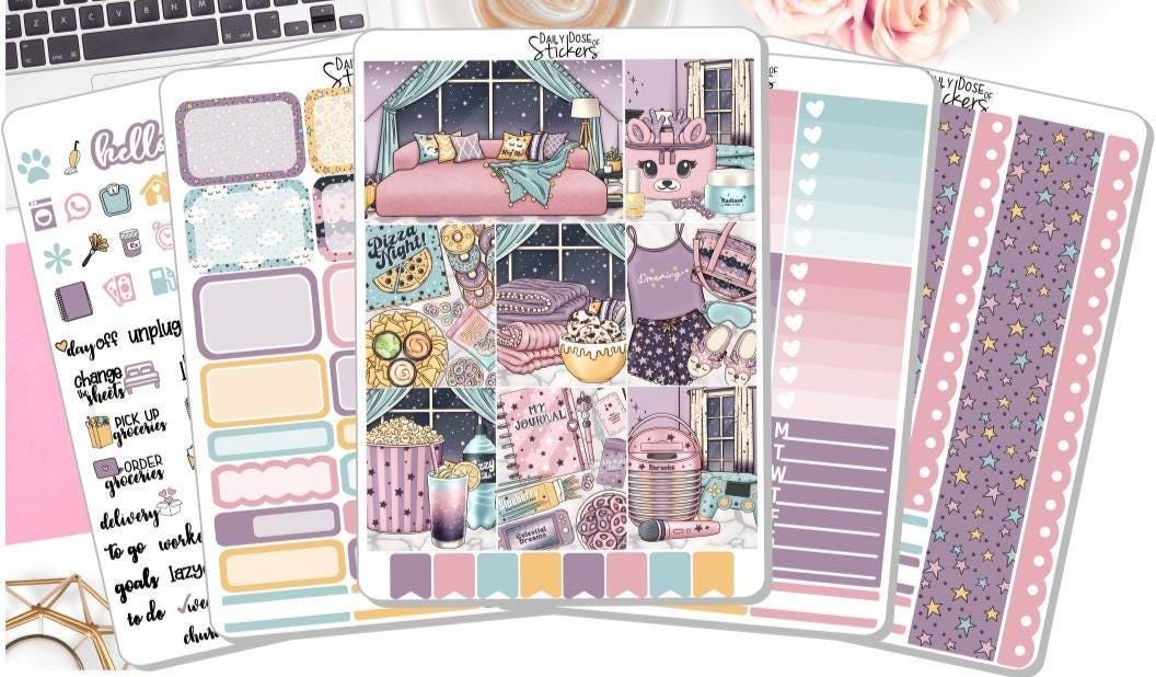NEW! Weekly Sticker Kit - Starry Slumber - Sticker Kit - Planner ...