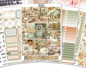 NEW! - Planner Sticker Kit - Cozy Autumn - Fall Sticker Kit - Watercolors - Planner Stickers - Stickers DD-00983a-e