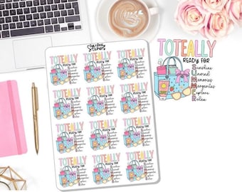 NEW! Summer Stickers - Toteally Ready for Summer - Planner Stickers DD-00962E
