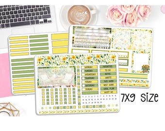 NEW! 7x9 Dashboard Planner - Sunny Days - Weekly Sticker Kit - Planner Stickers - DB-159