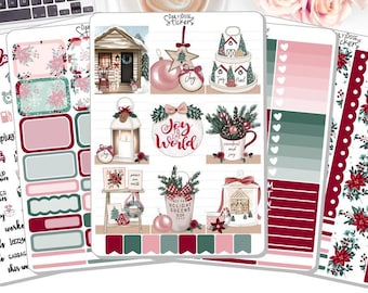 NEW! - Christmas Weekly Sticker Kit - Christmas Joy - Christmas Stickers - Planner Stickers - Stickers DD-00041a-e