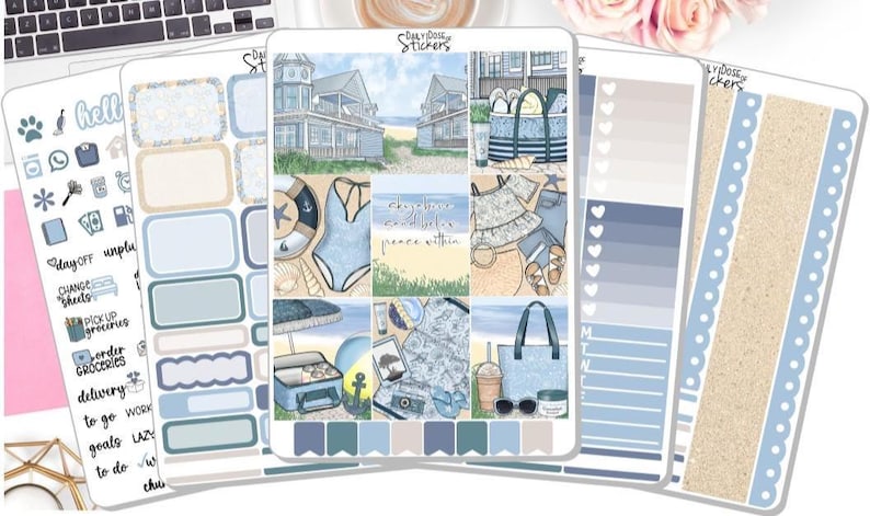 NEW! Planner Stickers - Coastal Escape - Beach - Summer - Weekly ...