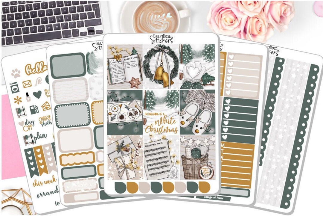 NEW Christmas Weekly Sticker Kit I'm Dreaming of a White Christmas ...