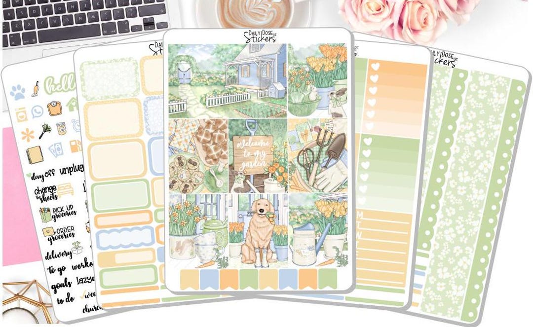NEW! - Weekly Sticker Kit - My Garden - Spring Summer Kit - Sticker Kit ...