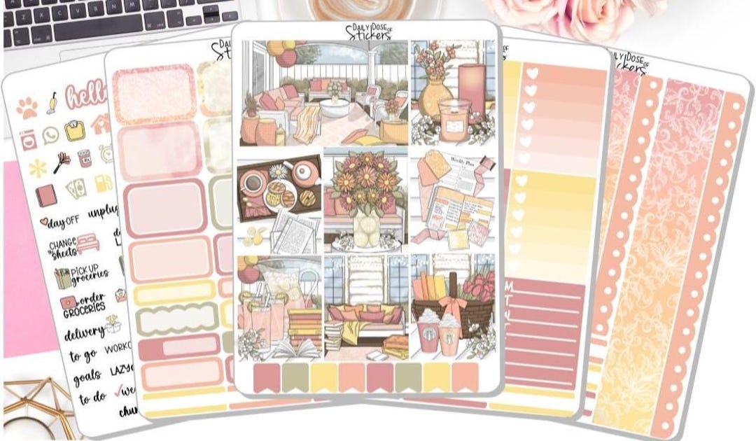 NEW! Planner Stickers - Bright Spring - Spring Summer - Weekly Sticker ...