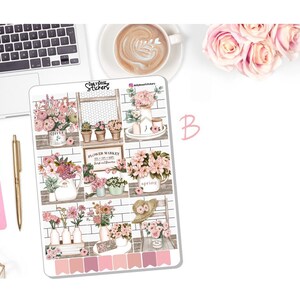 NEW! - Floral Weekly Sticker Kit - Flower Market - Spring Stickers ...