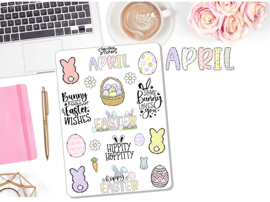 NEW! April Stickers - Journal Stickers - Journaling - Easter - Planner ...