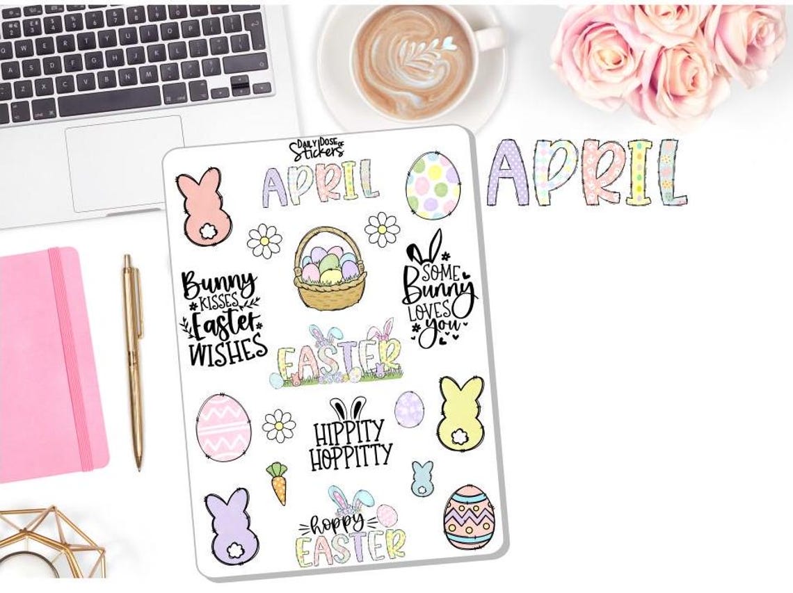 NEW! April Stickers - Journal Stickers - Journaling - Easter - Planner ...