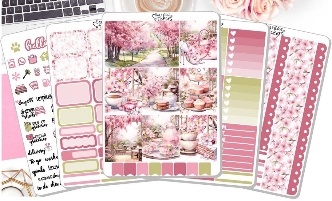 NEW Weekly Sticker Kit Blossom Cherry Blossom Spring Summer Weekly Kit ...