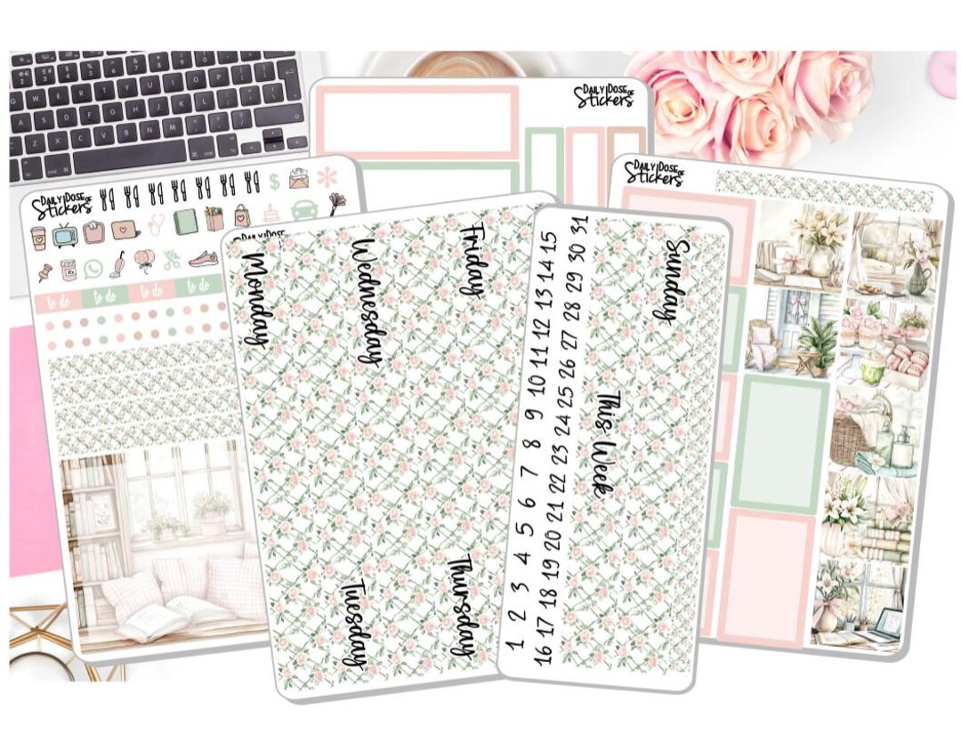 New! - 7x9 Daily Duo 2025 Weekly Kit Updated - Home Routine - Floral ...