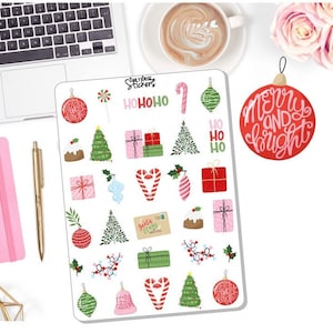 NEW! Christmas Clipart Stickers - Oh What Fun - Christmas Stickers - Christmas Clipart - Planner Stickers DD-001014B