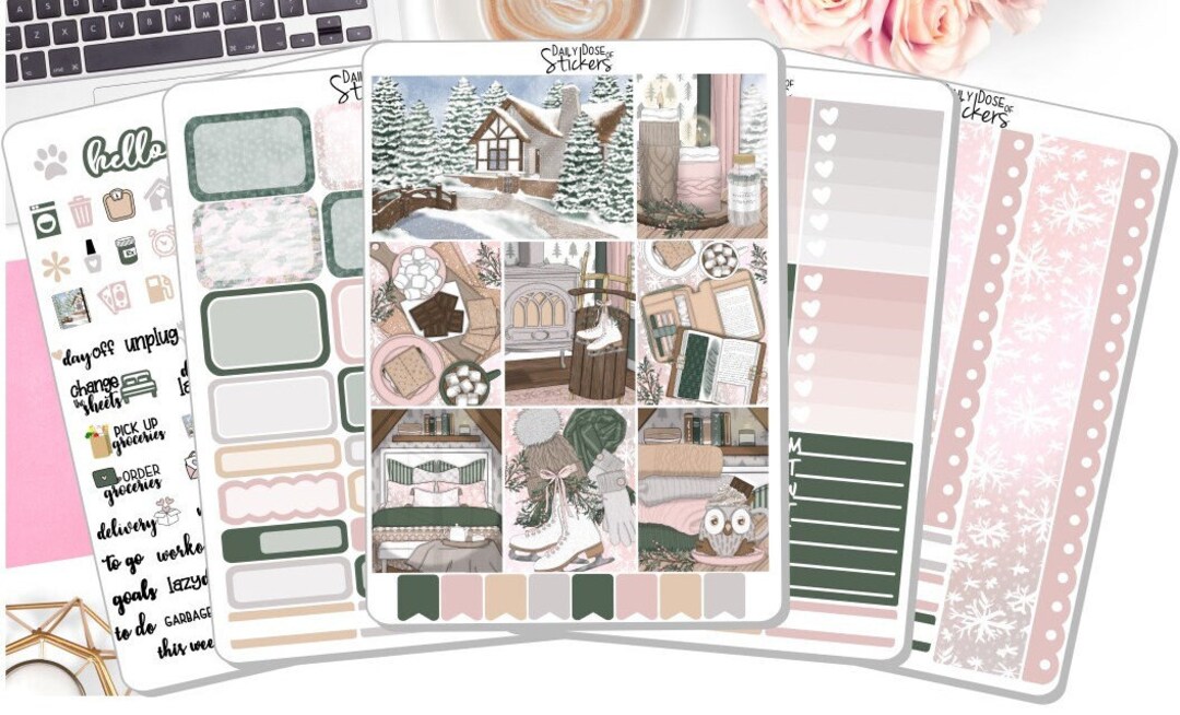 NEW! - Winter Weekly Sticker Kit - Winter - Winter Stickers - Planner ...