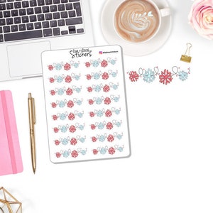 NEW! - Snowflake Garland - Winter Stickers - Planner Stickers (DD-00582)