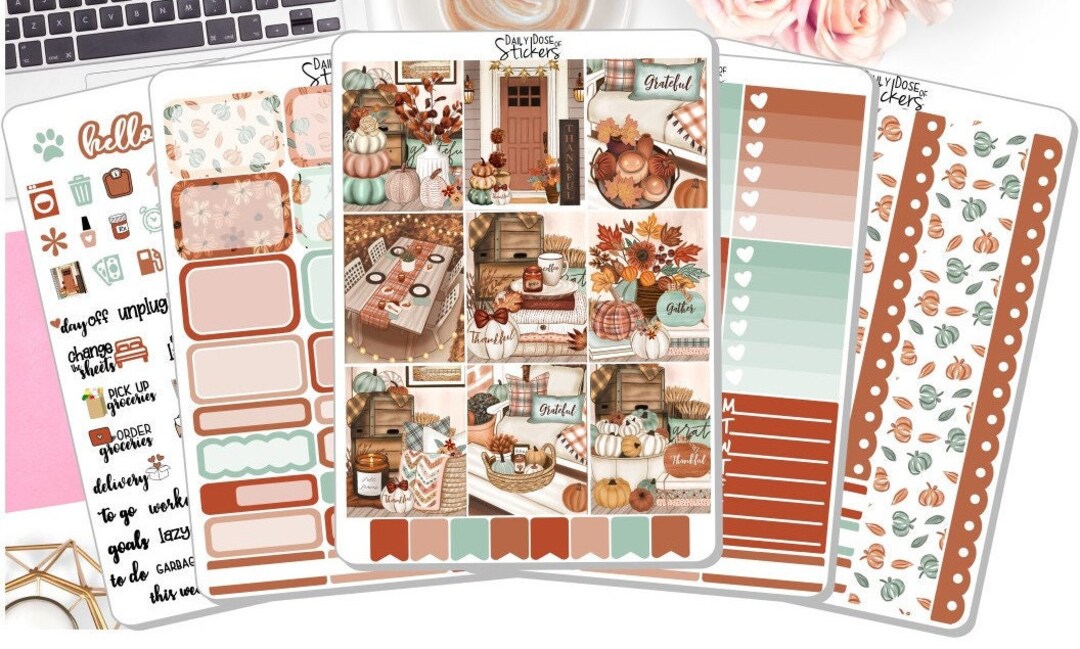NEW! - Thanksgiving Weekly Sticker Kit - Thankful & Grateful ...