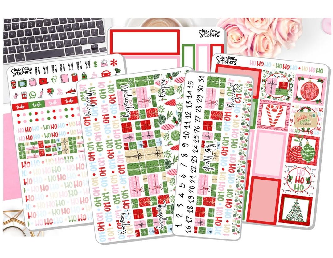 7x9 Daily Duo Weekly Kit - Oh What Fun - Christmas Stickers - Planner ...