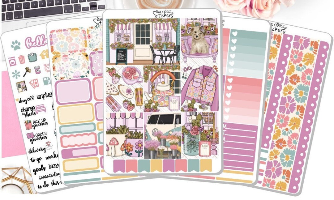 Weekly Sticker Kit - in Bloom - Spring Stickers - Flower Stickers ...