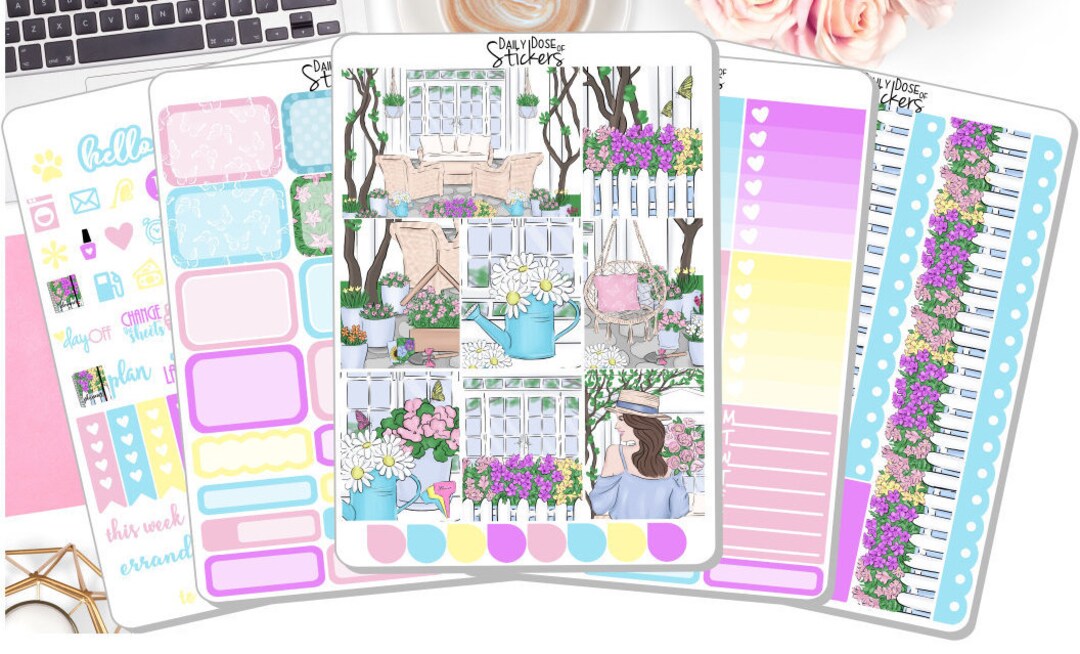 NEW Weekly Sticker Kit Spring Garden Sticker Kit Floral - Etsy