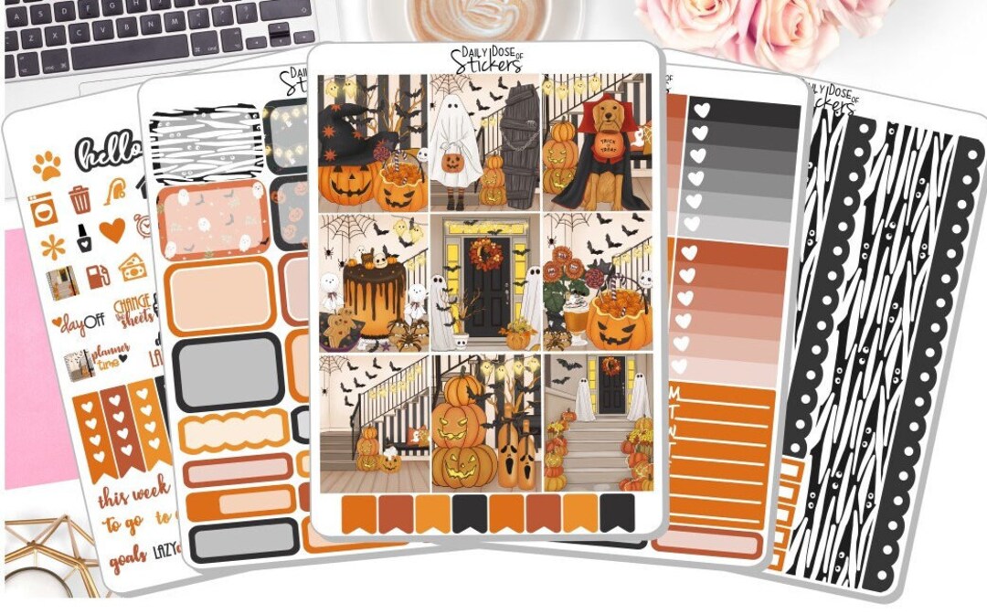 NEW! - Halloween Weekly Sticker Kit - Halloween Stickers - Planner ...