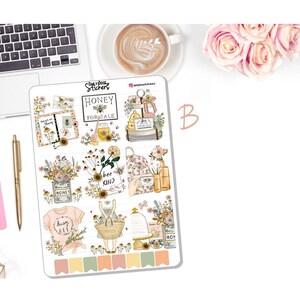NEW! - Weekly Sticker Kit - Be Kind - Honey Bee - Planner Stickers Dd ...