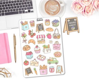 NEW! Farmers Market Clipart Set - Country Market - Summer Market - Journaling Stickers - Planner Stickers DD-00095C