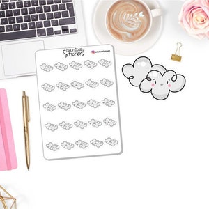 NEW! - Clouds - Weather Icons - Weather Stickers - Planner Stickers DD-00746C