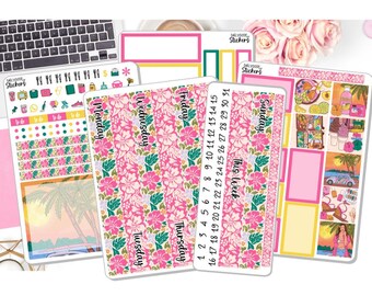 New! - 7x9 Daily Duo 2025 Weekly Kit - Summer Living - Summer - Stickers - Planner Stickers EC DD Planner DD-00701DD7x9