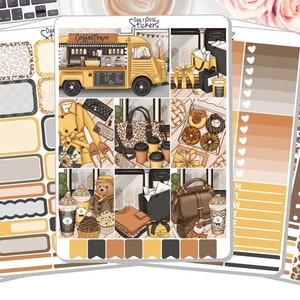 NEW! - Weekly Sticker Kit - Main Street - Fall - Sticker Kit - Planner Stickers - Stickers DD-01000a-e