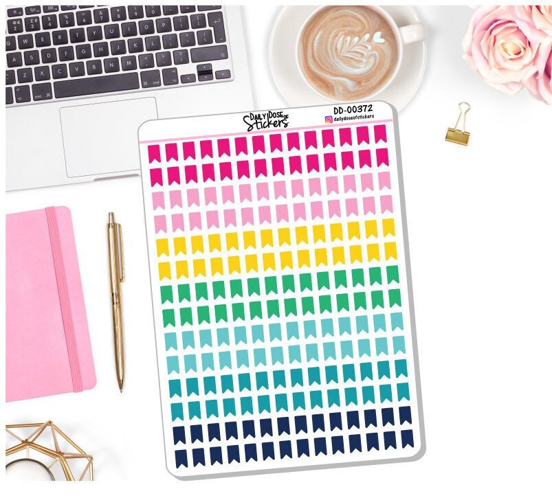 NEW! Colorful Mini Flags - Planner Stickers - Emily Ley - Simplified (DD-00372)