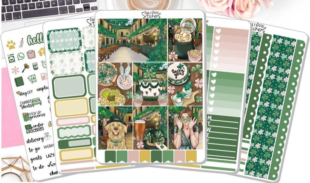 NEW! Planner Stickers - St Patrick's Day - Lucky You - Weekly Sticker ...