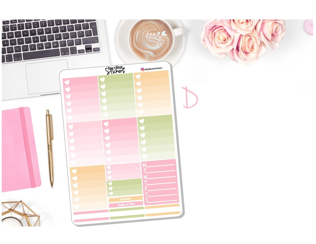 NEW! - Cherry Blossom Weekly Sticker Kit - Cherry Blossom - Spring ...