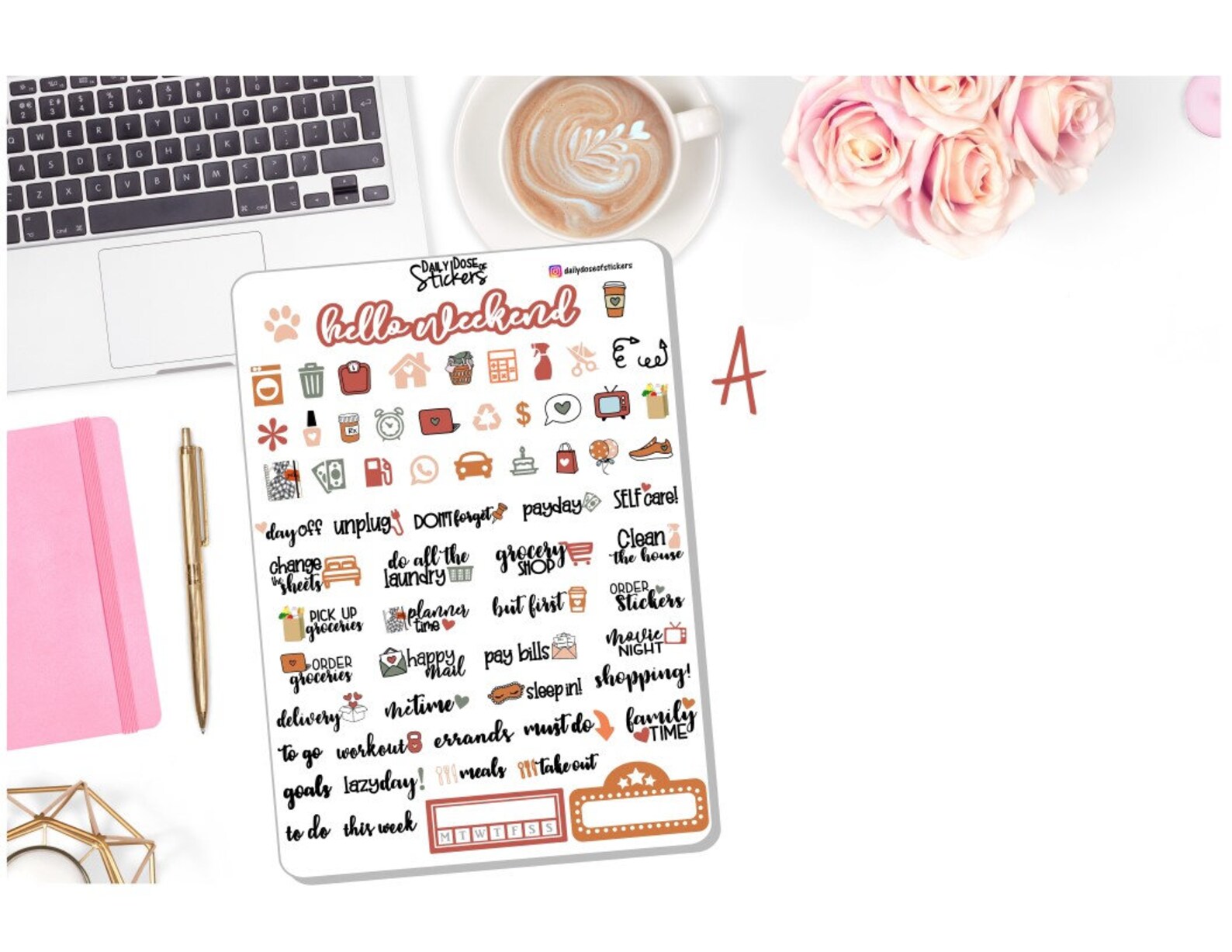 NEW! - Thankful & Blessed Weekly Sticker Kit - Thanksgiving Stickers ...