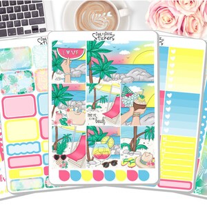 NEW! - Take Me to the Beach - Weekly Sticker Kit - Summer Sticker Kit - Planner Stickers DD-00245a-e