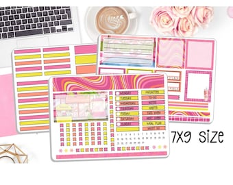 NEW! 7x9 Dashboard Planner - Lemonade - Weekly Sticker Kit - Planner Stickers - DB-161
