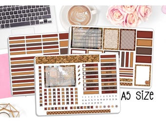 NEW! A5 Dashboard Planner - Autumn in the City - Exclusive Art Collab - Fall - Weekly Sticker Kit - Planner Stickers - DB-A5-111