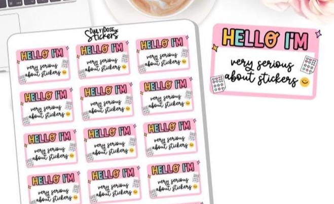 NEW! Hello I'm Very Serious About Stickers - Quote Stickers - Trendy ...