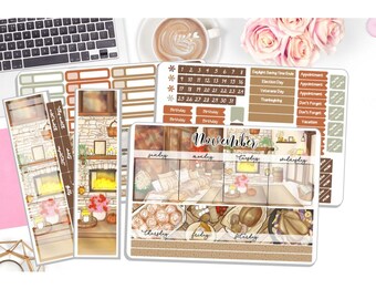 Monthly November Sticker Kit- Thankful -November Monthly Kit-Planner Stickers- 3 Pg Kit & 1 Sidebar Notes Kit Dashboard  DD-00004