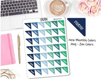 NEW! Payday Calendar Corner in Monthly Colorway - Calendar Corner Stickers Payday stickers Planner Stickers - Emily Ley Simplified DD-00647