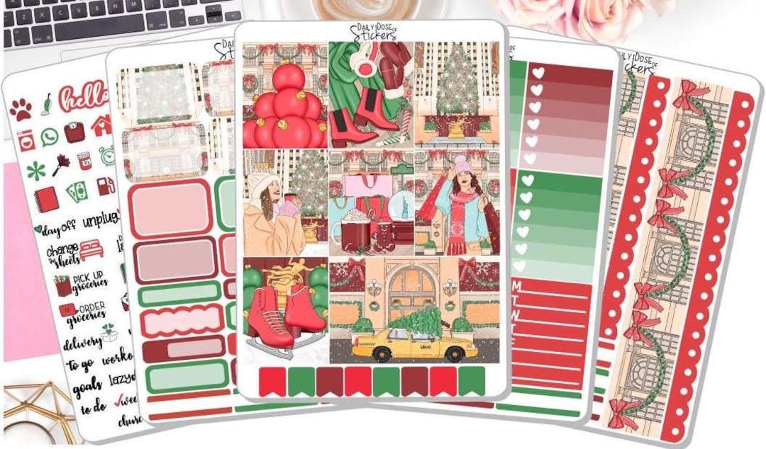 NEW! - Planner Stickers - Christmas - NYC Christmas - Weekly Sticker ...