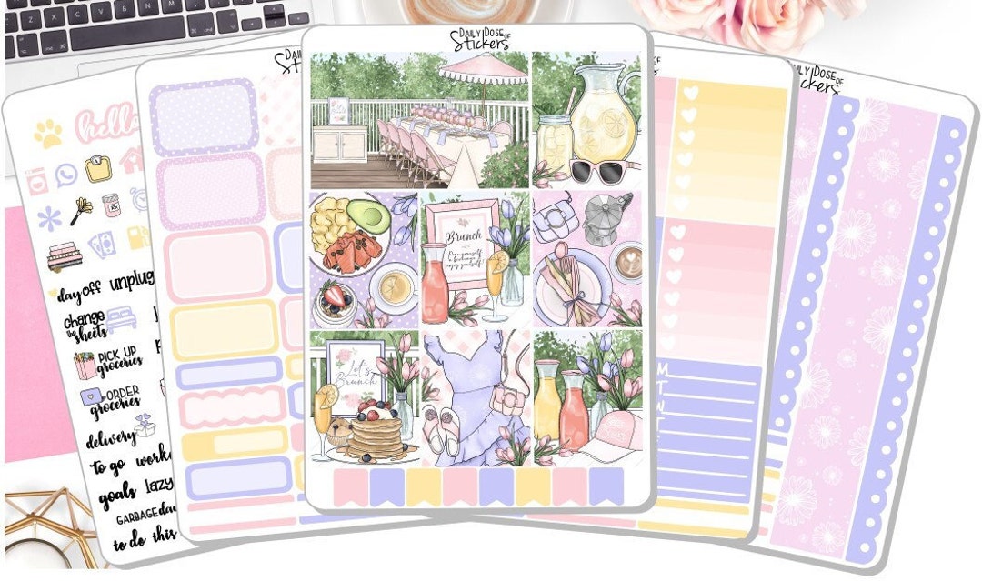NEW! - Weekly Sticker Kit - Brunch - Spring Stickers - Summer Stickers ...