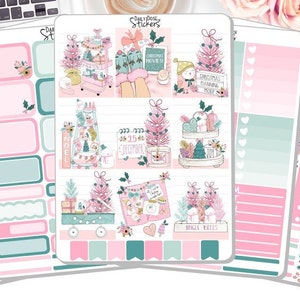 NEW! - Christmas Weekly Sticker Kit - Sweet Christmas - Pink Christmas ...