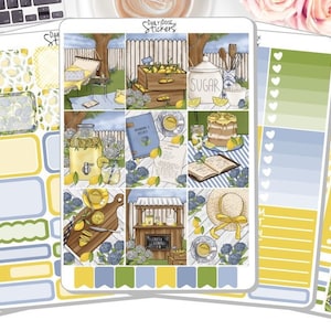 NEW! - Weekly Sticker Kit - Lemonade Stand - Weekly Sticker Kit - Sticker Kit - Planner Stickers DD-00944a-e