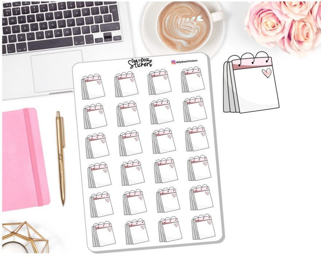 NEW Doodle Notepad Sticker Clipart Stickers Notepad With Etsy